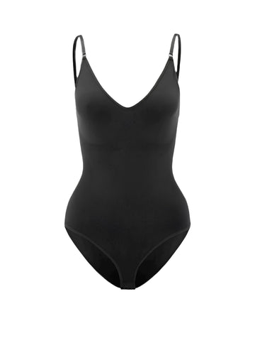 Women's Bodysuit - Adjustable Spaghetti Straps - Deep V-Neck - Stretch Fit Shapewear