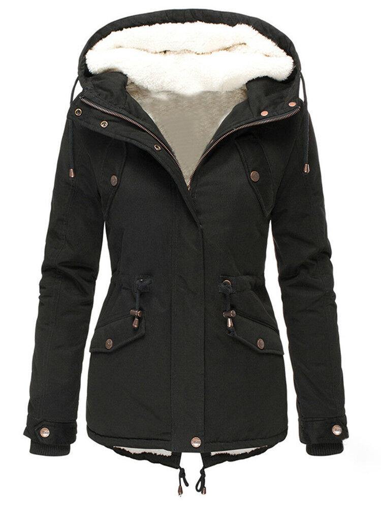 Hooded winter jacket for women