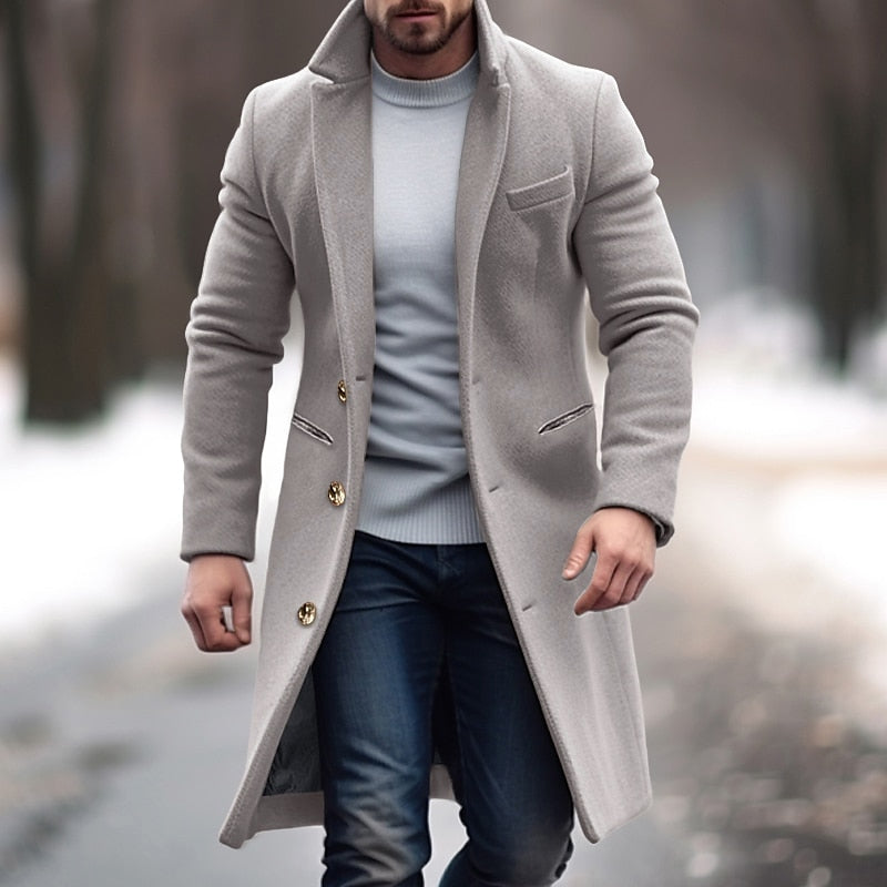 Long winter coat for men