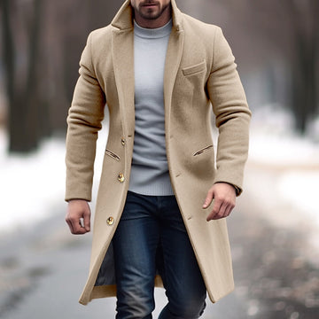 Long winter coat for men