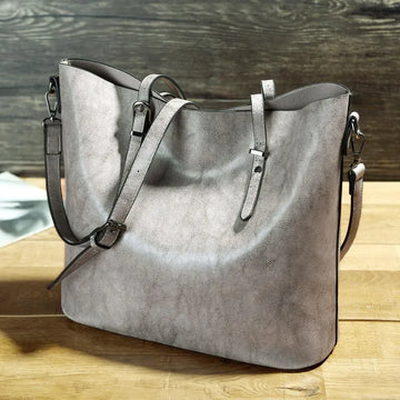 Vintage leather shoulder bag for women