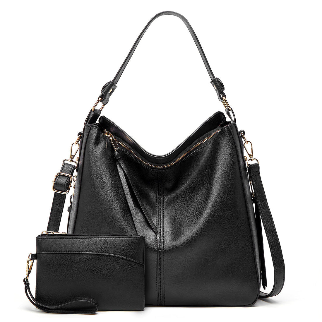 Elegant leather shoulder bag for women