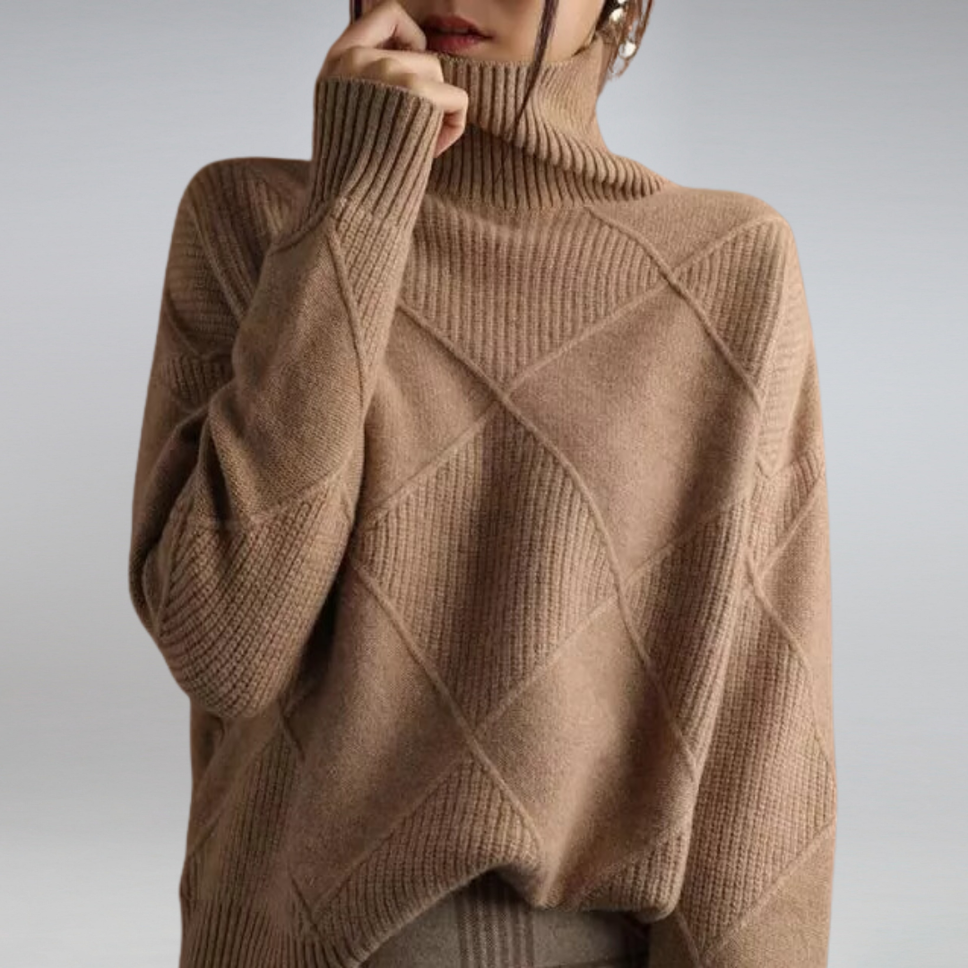 Winter knitwear turtleneck sweater for women