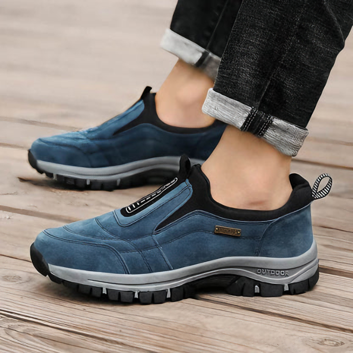 Orthopedic walking loafer shoes with insole for men