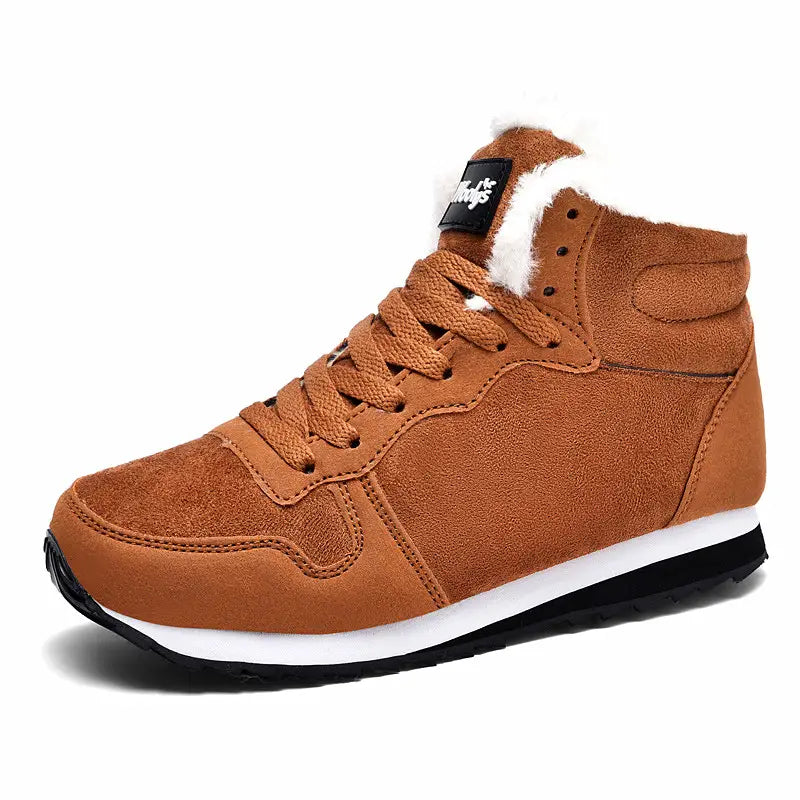 Men’s Mid-Top  Sneaker – Fur Lined – Lace-Up – Supportive Casual Footwear