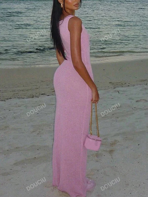 Elegant backless mermaid dress for women