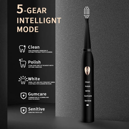 Minimalist Replaceable Brush Head Electric Toothbrush