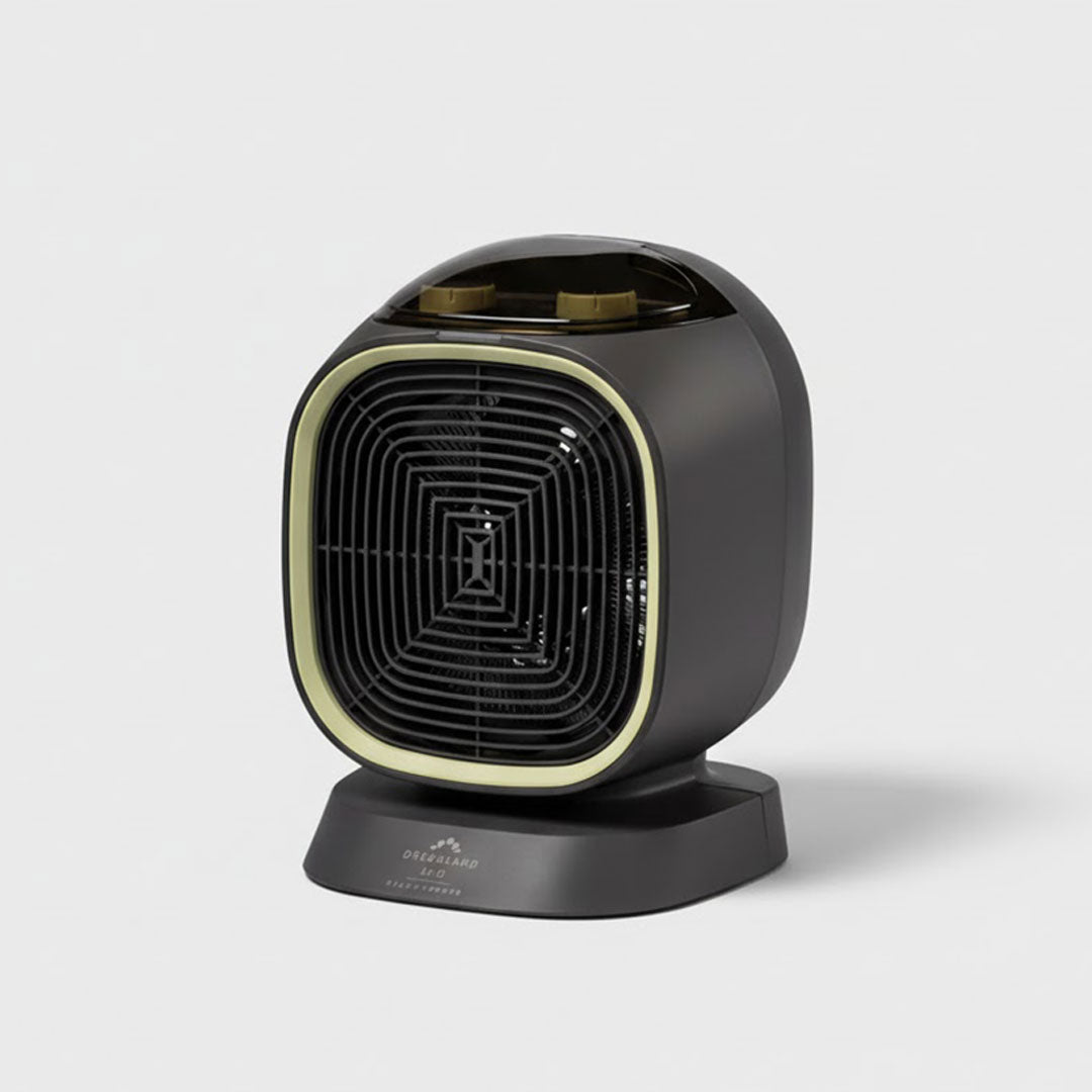 Matte Rounded-Square Portable Fan Heater