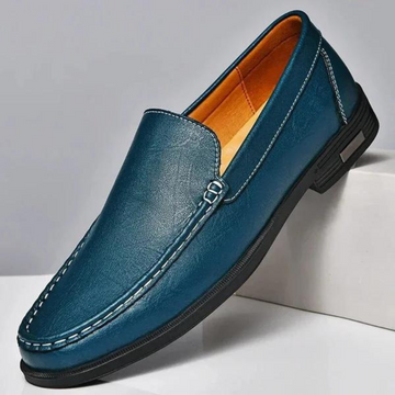 Slip on leather loafer shoes for men