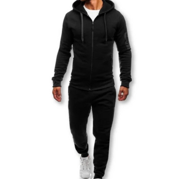 Two-piece hooded tracksuit for men