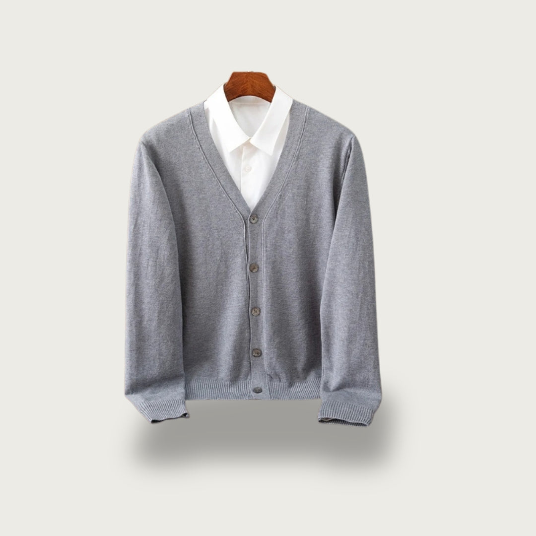 Classic v-neck cardigan for men