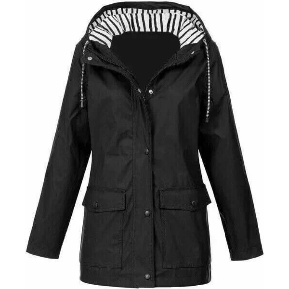 Long hooded winter jacket for women