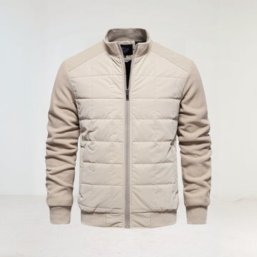 Warm quilted puffer jacket for men