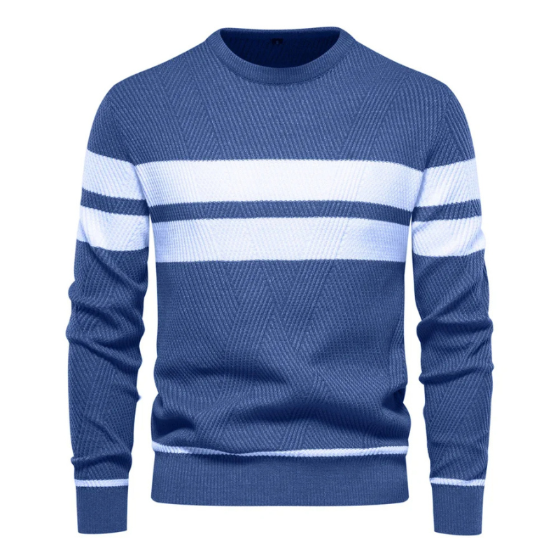 Modern design striped sweater for men