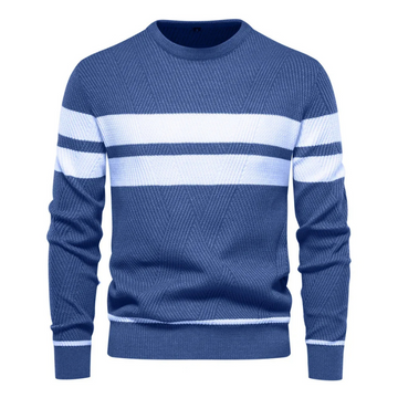 Modern design striped sweater for men