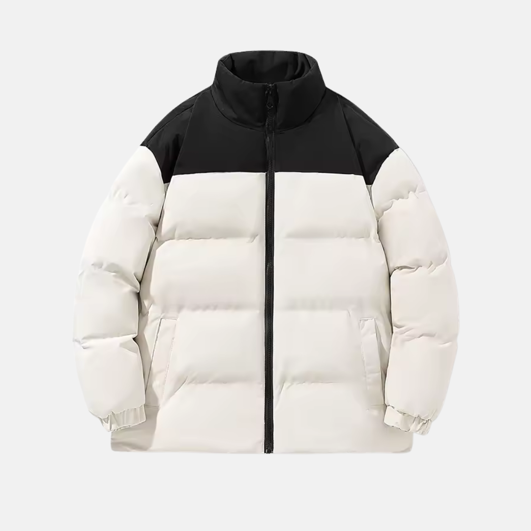 Men’s Jacket – Relaxed Fit – Quilted Insulation – Stand Collar – Full Zip – Hip Length