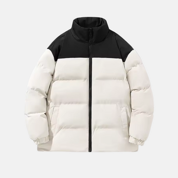 Men’s Jacket – Relaxed Fit – Quilted Insulation – Stand Collar – Full Zip – Hip Length