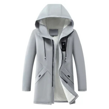 Parka winter jacket with soft fleece lining for men