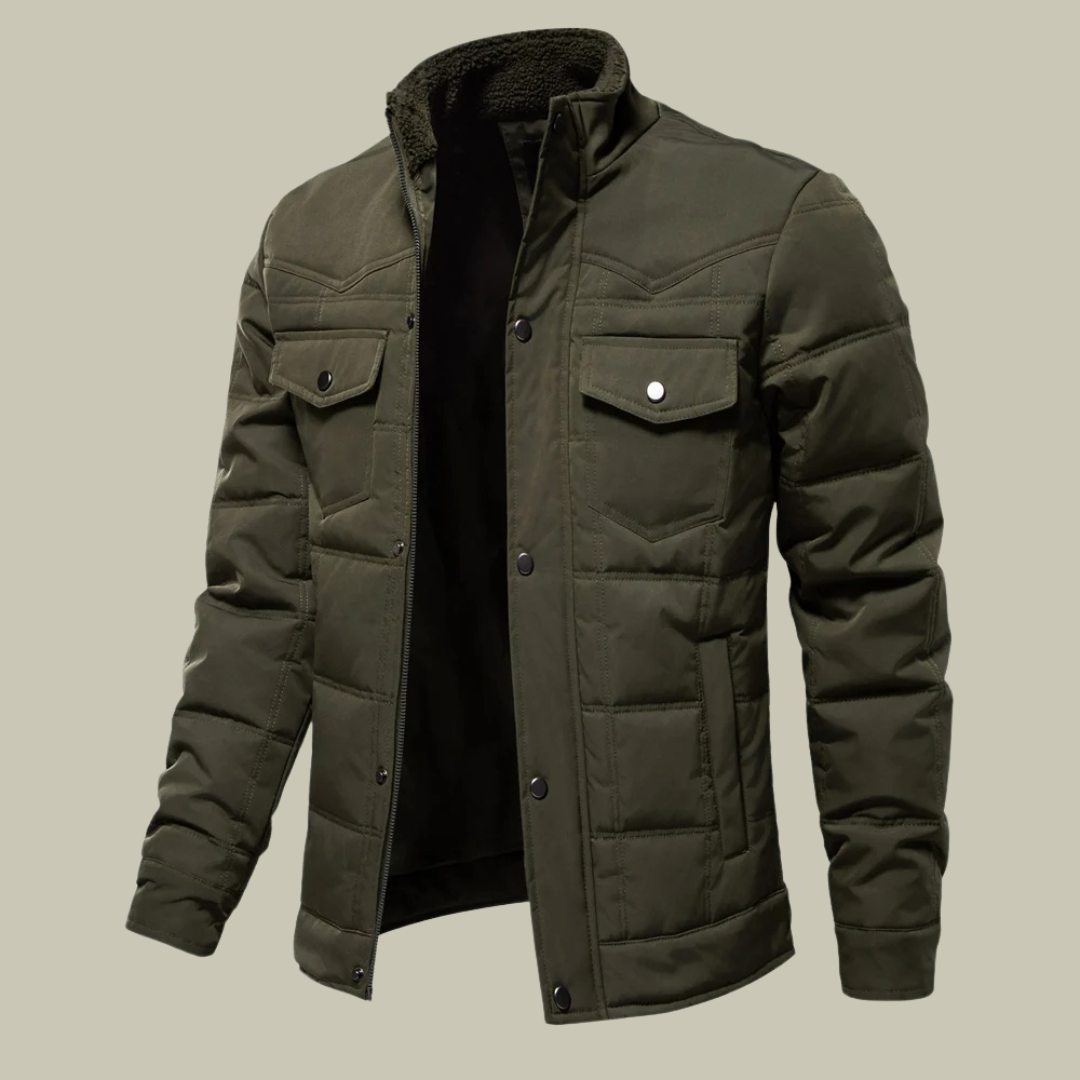 Stand-up collar winter jacket for men