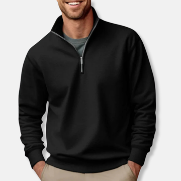 Men’s Pullover Sweatshirt – Knit – Half Zip – Relaxed Classic Fit
