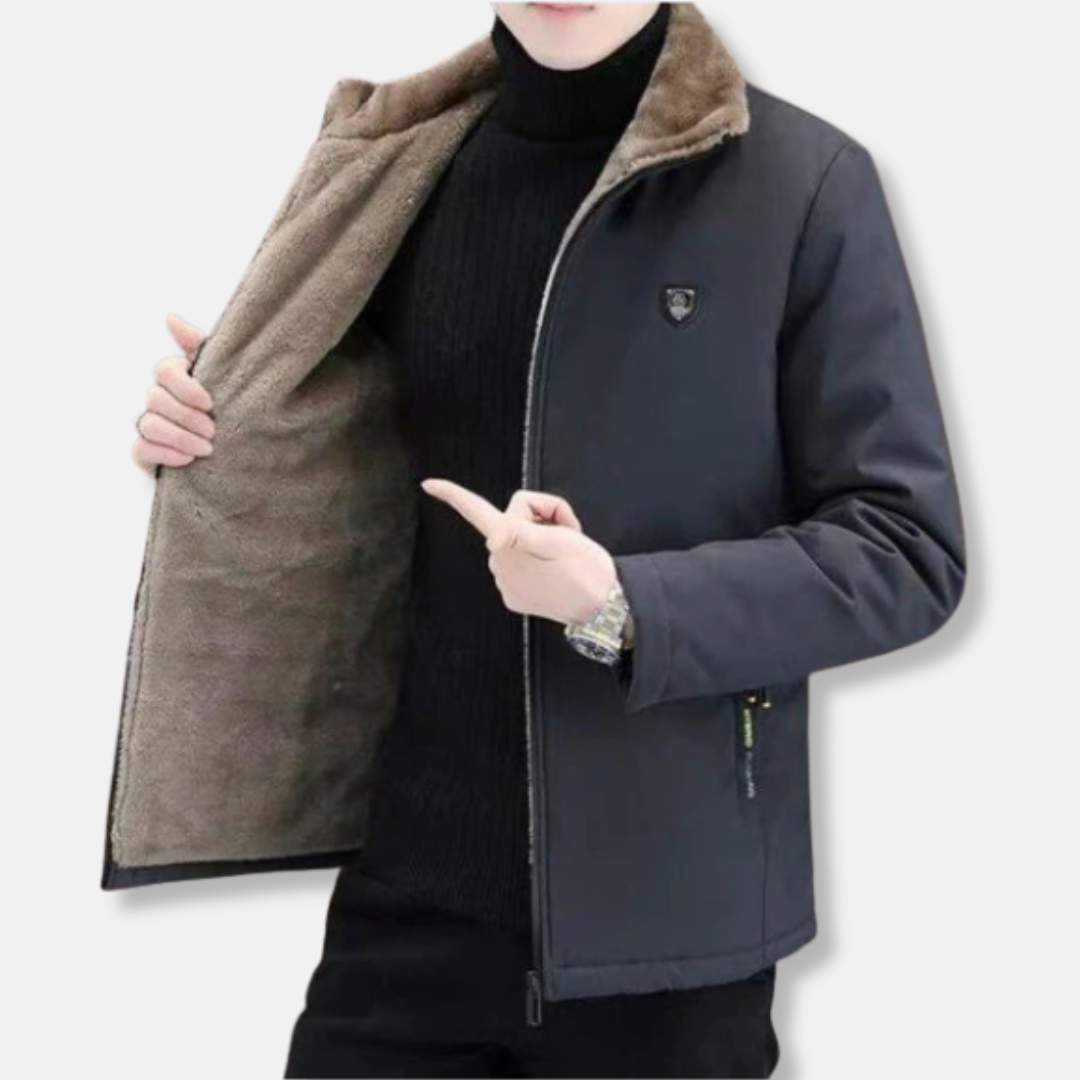 Men’s Parka Jacket – Water-Resistant – Faux Fur Lined – Hip Length – Modern Fit