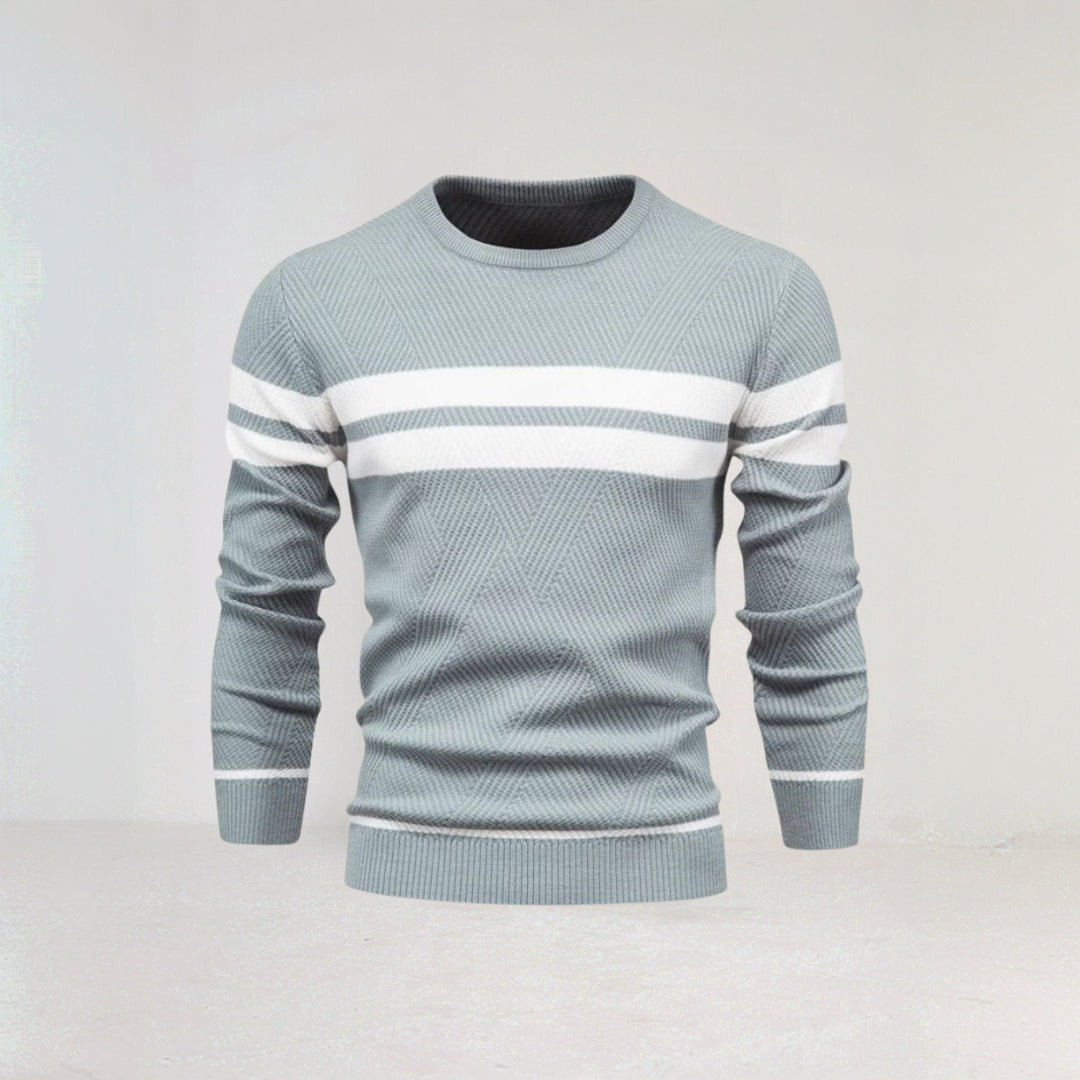 Striped lightweight sweater for men