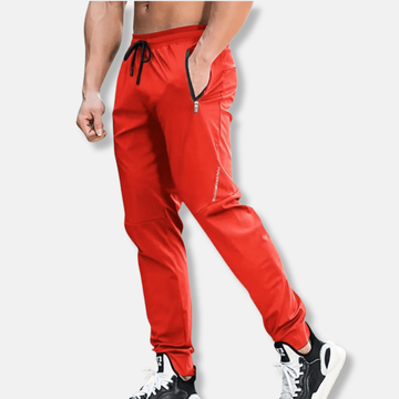 Men’s Joggers – Slim Fit – Tapered Leg – Breathable – Drawstring Waist – Zippered Pockets