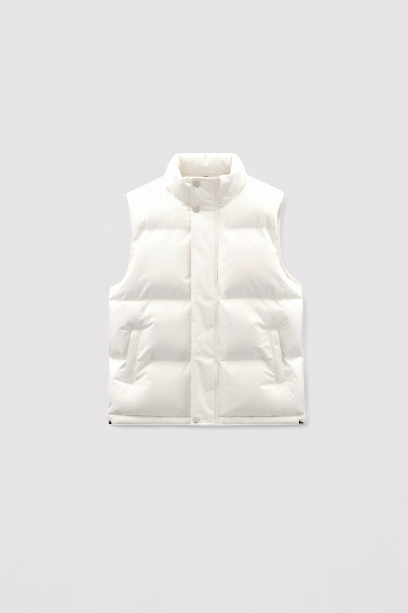 High neck sleeveless puffer vest for men