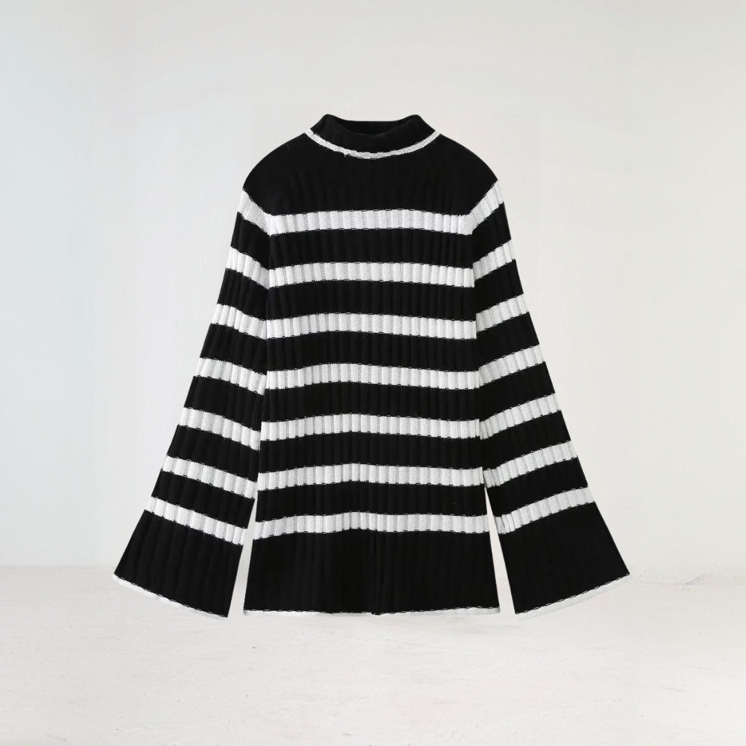 Oversized striped cozy sweater for women
