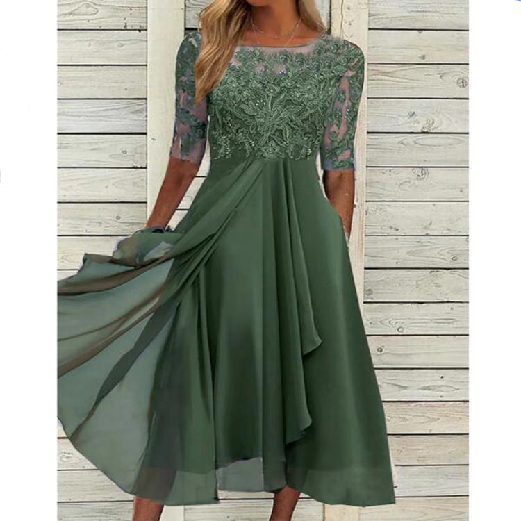Lightweight Sustainable Dress - Breathable, All-Season, Elegant Flowing Design