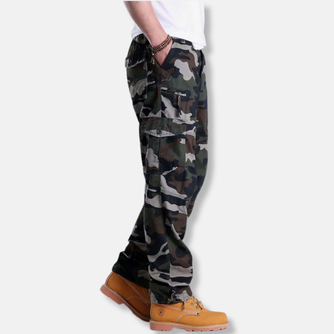 Men’s Cargo Pants – Relaxed Fit – Cotton Blend – Straight Leg – Multi-Pocket Rugged Style
