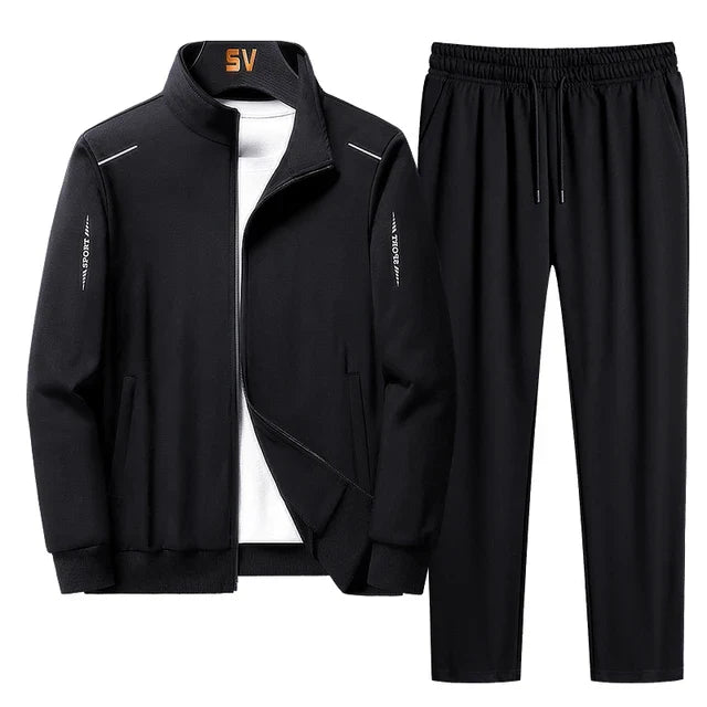 Men’s Tracksuit - Zip Jacket & Elastic Waist Trousers - Breathable & Comfortable Fit