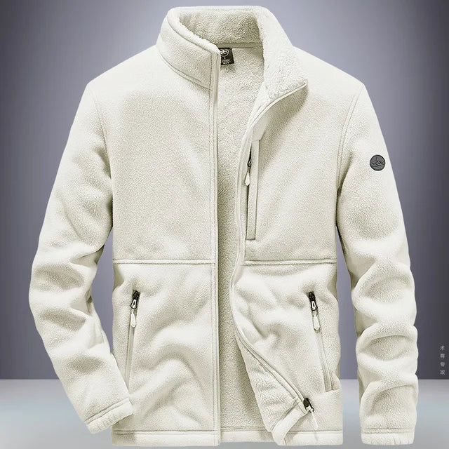 Men’s Fleece Jacket – Regular Fit – Turn-Up Collar – Full Zip – Zipped Pockets