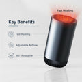 Minimalist Cylindrical Car Cup-Holder Heater Fan