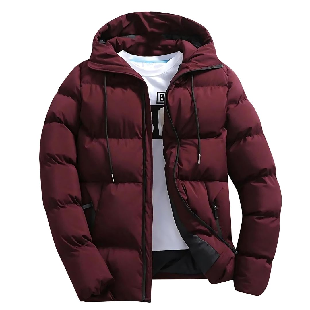 Insulated winter parka jacket for men