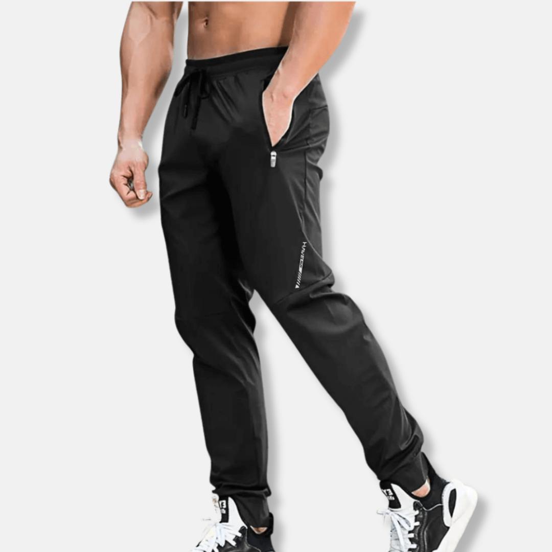 Men’s Joggers – Slim Fit – Tapered Leg – Breathable – Drawstring Waist – Zippered Pockets