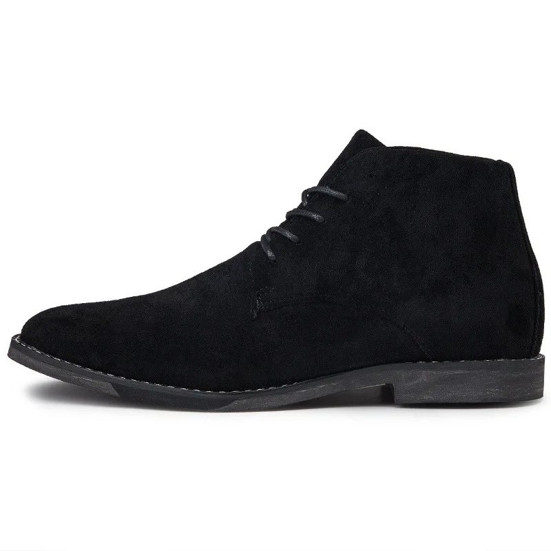 Casual suede lace up ankle boots for men