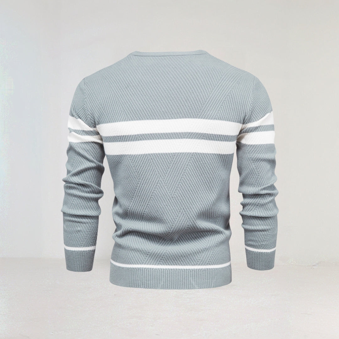 Striped lightweight sweater for men