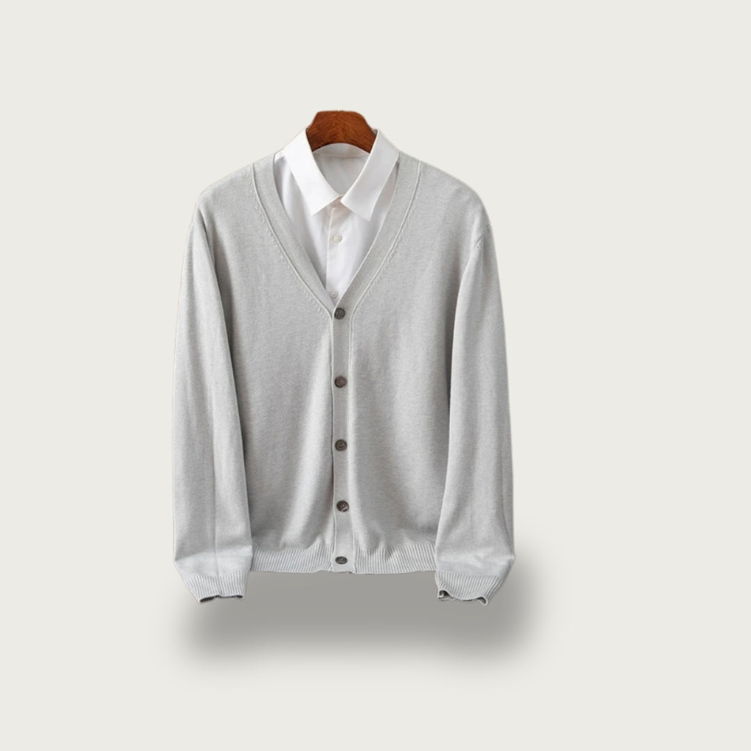 Classic v-neck cardigan for men