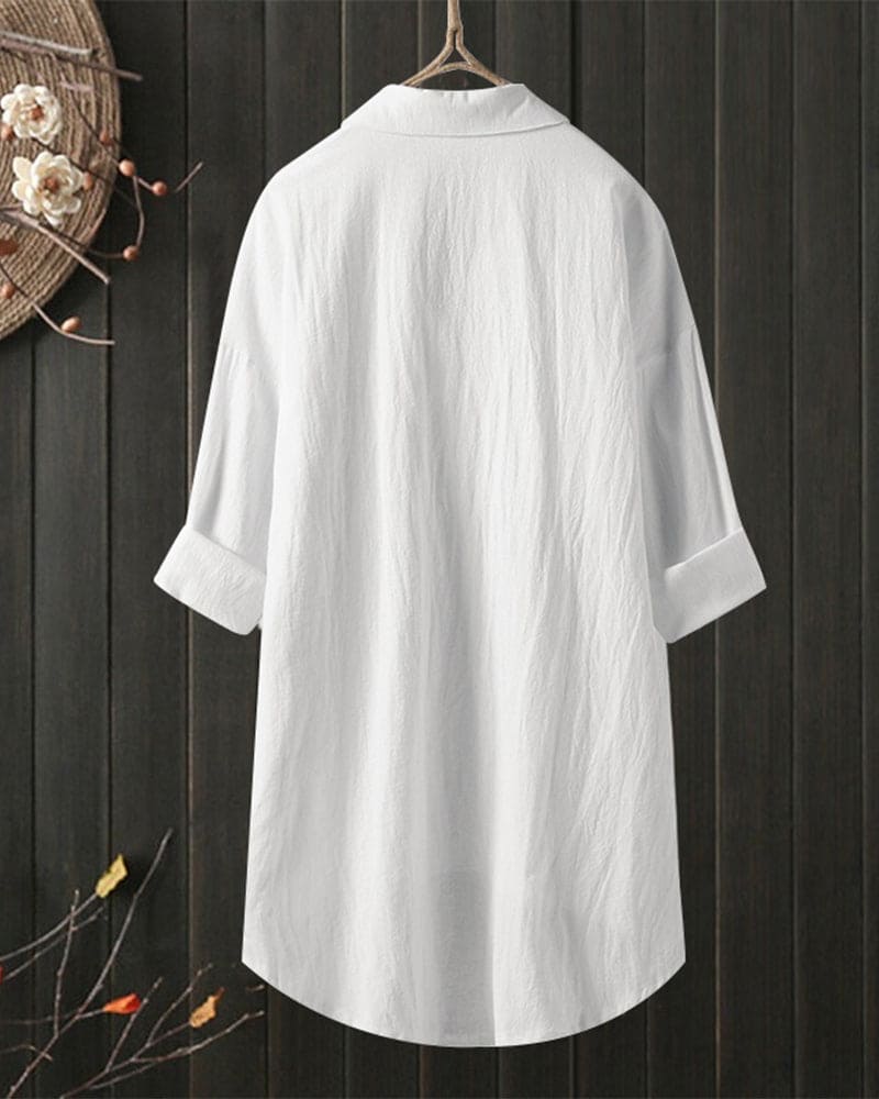 Relaxed Fit Long Sleeve Blouse | Lightweight & Breathable Women's Fashion Staple