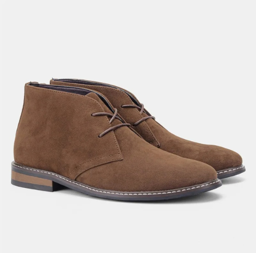 Stylish brown suede chukka boots for men