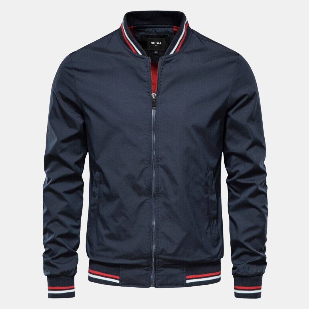 Ribbed cuffs winter charm bomber jacket for men