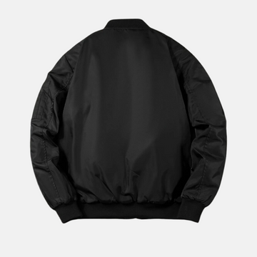 Men’s Bomber Jacket – Relaxed Fit – Quilted Lining – Ribbed Trim – Utility Sleeve Pocket