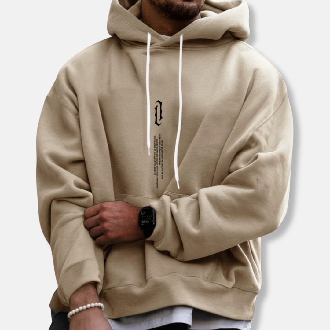 Men’s Hoodie – Oversized Fit – Cotton Blend – Kangaroo Pocket – Ribbed Trim – Drawstring Hood