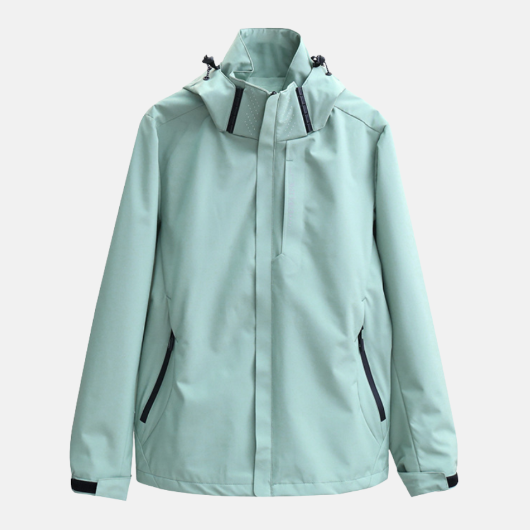 Men’s Outdoor Jacket – Regular Fit – Water-Resistant – Adjustable Hood and Cuffs