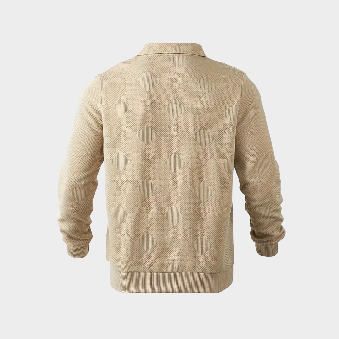 Stylish vintage half zip sweater for men