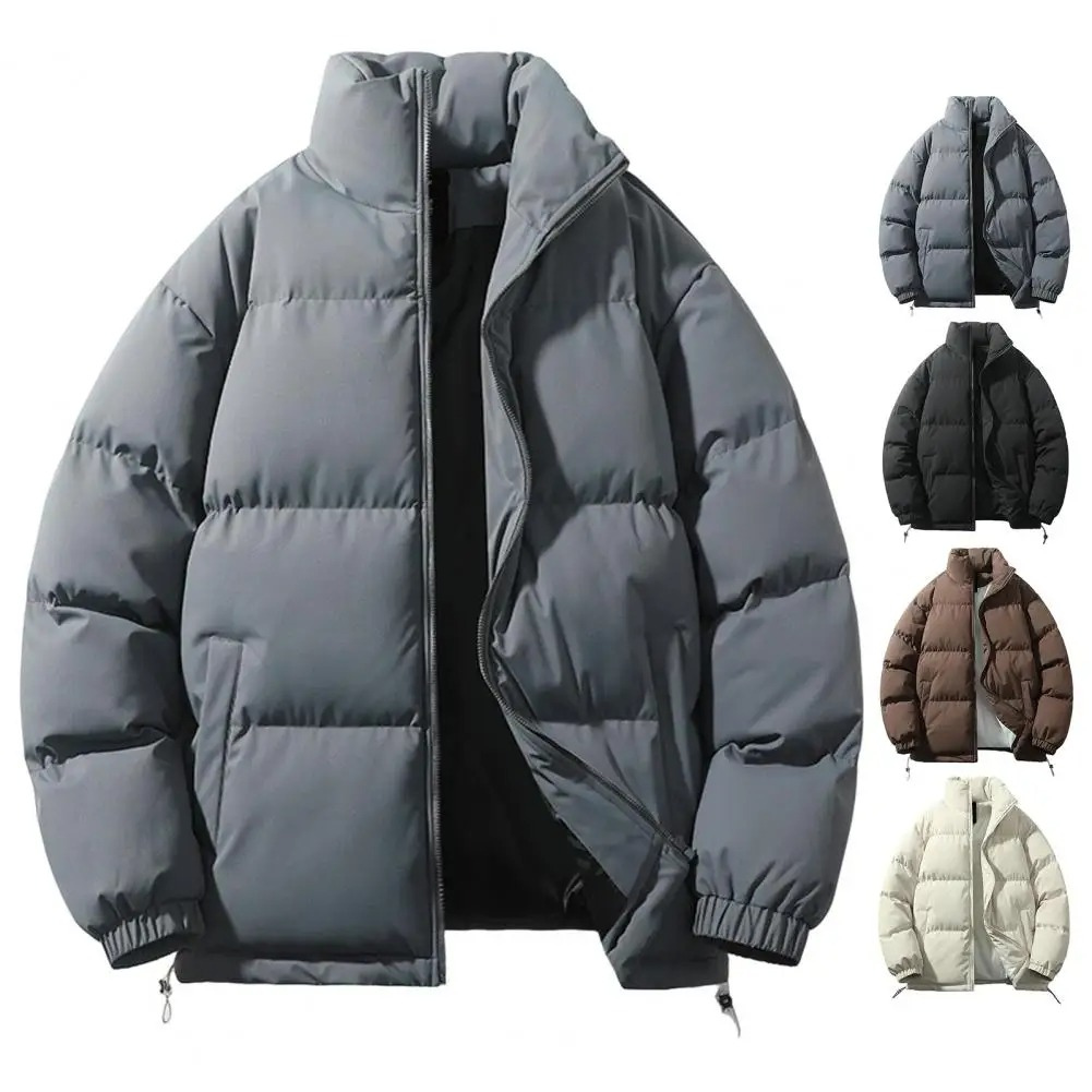 Stand-up collar lightweight puffer jacket for men