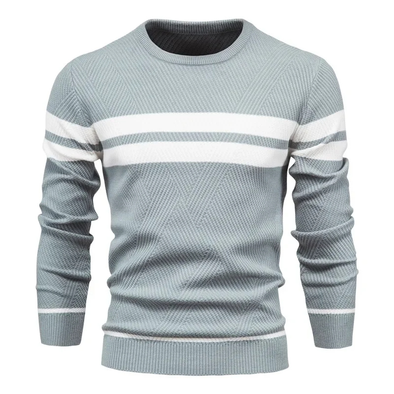 Modern design striped sweater for men