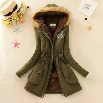 Women’s Parka Coat – Tailored Fit – Sherpa Lined – Faux Fur Hood – Utility Pockets