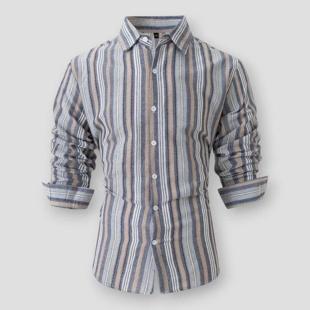 Loose-fit buttoned shirt for men